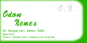 odon nemes business card